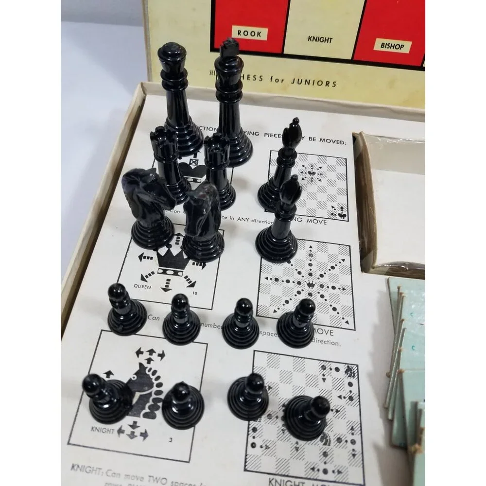 Selright Chess For Juniors Board Game Vintage 1965 Teaching for Children